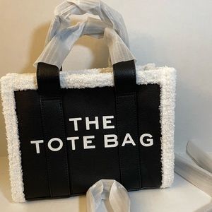 NEGBIU Black The Tote Bag for Women with White Trim